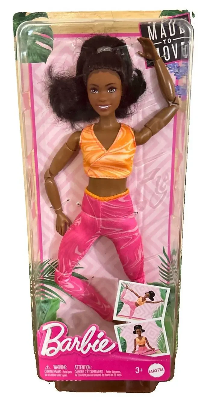Barbie Made to Move Yoga African American Doll HRH28 New & Sealed